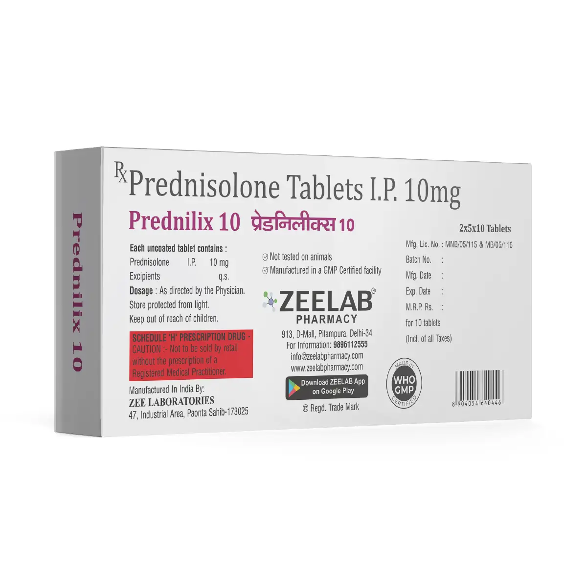 Prednilix 10 Tablet